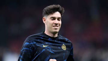 STADIO GIUSEPPE MEAZZA, MILANO, ITALY - 2022/04/19: Alessandro Bastoni of Fc Internazionale looks on during the Coppa Italia semi-final second leg match between Fc Internazionale and Ac Milan. Fc Internazionale wins 3-0 over Ac Milan. (Photo by Marco Canoniero/LightRocket via Getty Images)