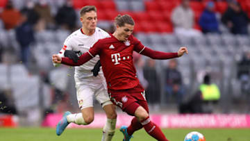 Bayern Munich remains interested in Bayer Leverkusen midfielder Florian Wirtz.. (Photo by Alex Grimm/Getty Images)