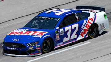 DARLINGTON, SOUTH CAROLINA - AUGUST 30: Corey LaJoie, driver of the #32 CorvetteParts.net Ford, practices for the Monster Energy NASCAR Cup Series Bojangles' Southern 500 at Darlington Raceway on August 30, 2019 in Darlington, South Carolina. (Photo by Sean Gardner/Getty Images)
