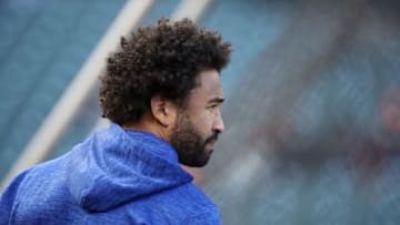 SAN FRANCISCO, CA - APRIL 27: Matt Kemp #27 of the Los Angeles Dodgers warms up before their game against the San Francisco Giants at AT&T Park on April 27, 2018 in San Francisco, California. (Photo by Ezra Shaw/Getty Images)