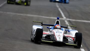 FORT WORTH, TX - JUNE 09: Ed Jones, driver of the #19 Boy Scouts of America Honda, practices for the Verizon IndyCar Series Rainguard Water Sealers 600 at Texas Motor Speedway on June 9, 2017 in Fort Worth, Texas. (Photo by Brian Lawdermilk/Getty Images)