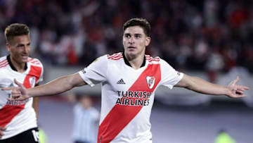 River Plate's forward Julian Alvarez. (Photo by ALEJANDRO PAGNI/AFP via Getty Images)