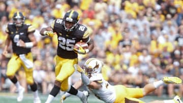 IOWA CITY, IOWA- SEPTEMBER 2: Running back Akrum Wadley