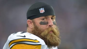 Sep 29, 2013; London, UNITED KINGDOM; Pittsburgh Steelers defensive end Brett Keisel (99) during the NFL International Series game against the Minnesota Vikings at Wembley Stadium. The Vikings defeated the Steelers 34-27. Mandatory Credit: Kirby Lee-USA TODAY Sports