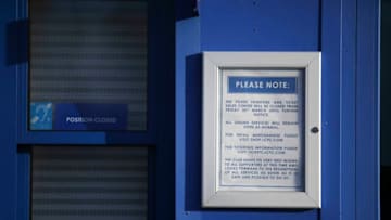 A sign, King Power Stadium (Photo by Michael Regan/Getty Images)