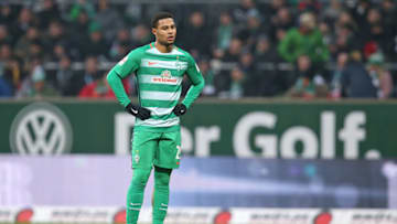 BREMEN, GERMANY - FEBURARY 11: Serge Gnabry of Werder Bremen 'n looks dejected after the Bundesliga match between Werder Bremen and Borussia Moenchengladbach at Weserstadion on February 11, 2017 in Bremen, Germany. (Photo by TF-Images/Getty Images)