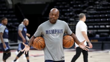 SALT LAKE CITY, UT - JULY 1: Assistant coach, Nick Van Exel of the Memphis Grizzlies poses for a photo during a team practice at Utah Summer League on July 1, 2018 at Vivint Smart Home Arena in Salt Lake City, Utah. NOTE TO USER: User expressly acknowledges and agrees that, by downloading and or using this photograph, User is consenting to the terms and conditions of the Getty Images License Agreement. Mandatory Copyright Notice: Copyright 2018 NBAE (Photo by Joe Murphy/NBAE via Getty Images)
