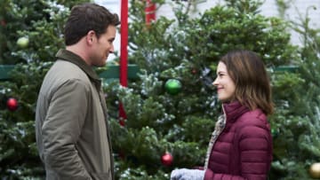 Sarah Lind and Dillon Casey in The Great Christmas Switch. Photo: GAC Family