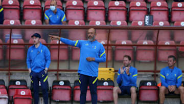LONDON, ENGLAND - JULY 17: Nuno Espírito Santo manager of Tottenham Hotspur during the Pre-Season Friendly between Leyton Orient and Tottenham Hotspur at The Breyer Group Stadium on July 17, 2021 in London, England. (Photo by Marc Atkins/Getty Images)