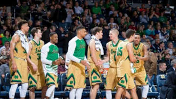 Jan 23, 2016; South Bend, IN, USA; Notre Dame Fighting Irish forward Chad Holtz (15) enters the game in the second half against the Boston College Eagles at the Purcell Pavilion. Notre Dame won 76-49. Mandatory Credit: Matt Cashore-USA TODAY Sports