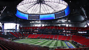 ATLANTA, GA - JANUARY 28: A General View of the Field inside of Mercedes Benz Stadium during Super Bowl LIII week on January 28, 2019 in Atlanta, GA. (Photo by Rich Graessle/Icon Sportswire via Getty Images)