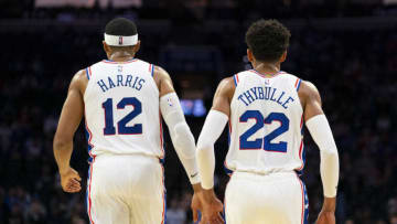 Philadelphia 76ers, Tobias Harris and Matisse Thybulle (Photo by Mitchell Leff/Getty Images)