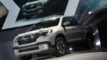 Jan 11, 2015; Detroit, MI, USA; The 2017 Honda Ridgeline RTL- E is introduced during the 2016 North American International Auto Show at Cobo Center in Detroit. Mandatory Credit: Romain Blanquart/Detroit Free Press via USA TODAY NETWORK
