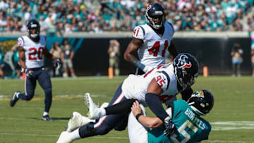 JACKSONVILLE, FL - OCTOBER 21: Christian Covington #95 of the Houston Texans (Photo by Scott Halleran/Getty Images)