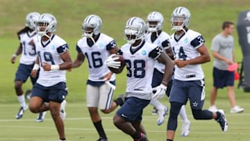 Jun 14, 2016; Irving, TX, USA; Dallas Cowboys receiver Dez Bryant (88) during minicamp at Dallas Cowboys Headquarters. Mandatory Credit: Matthew Emmons-USA TODAY Sports