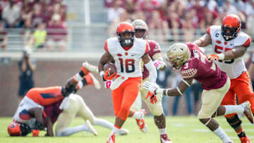 TALLAHASSEE, FL - OCTOBER 31: Quarterback Zack Mahoney #16 of the Syracuse Orange carries the ball past defensive back Derwin James #3 of the Florida State Seminoles on October 31, 2015 at Doak Campbell Stadium in Tallahassee, FL. (Photo by Michael Chang/Getty Images)