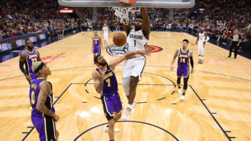 NEW ORLEANS, LOUISIANA - MARCH 01: Zion Williamson #1 of the New Orleans Pelicans: (Photo by Jonathan Bachman/Getty Images)