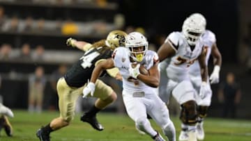 Oct 15, 2016; Boulder, CO, USA; Arizona State Sun Devils running back Demario Richard (4) carries the ball in the first half against the Colorado Buffaloes at Folsom Field. Mandatory Credit: Ron Chenoy-USA TODAY Sports