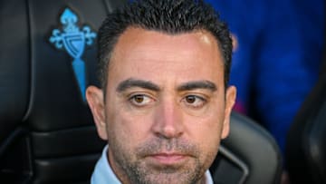 VIGO, SPAIN - JUNE 4: Head coach, Xavi Hernandez of FC Barcelona looks during the LaLiga Santander match between RC Celta and FC Barcelona at Estadio Balaidos on June 4, 2023 in Vigo, Spain. (Photo by Octavio Passos/Getty Images)