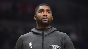 LOS ANGELES, CA - NOVEMBER 24: New Orleans Pelicans Forward E'Twaun Moore (. (Photo by Brian Rothmuller/Icon Sportswire via Getty Images)