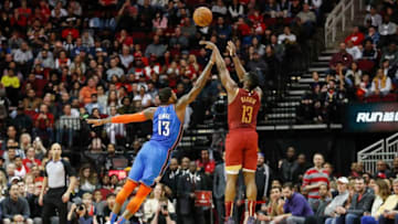 OKC Thunder forward Paul George (Photo by Tim Warner/Getty Images)