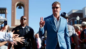 Auburn football fans see Lane Kiffin's endorsement of Deion Sanders for the Tigers head coach role as deflection from the Ole Miss HC Mandatory Credit: Petre Thomas-USA TODAY Sports
