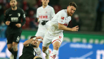 KOELN, GERMANY - 2021/12/10: Salih Özcan (R) of Koeln seen in action during the Bundesliga soccer match between Augsburg Vs FC Koeln at the RheinEnergie Stadium in Koeln( Final score; Augsburg 2:0 FC Koeln). (Photo by Osama Faisal/SOPA Images/LightRocket via Getty Images)