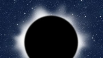 Total eclipse, Occurs when the lunar disk completely covers the solar disk and only the Sun's corona remains visible. (Photo by: QAI Publishing/UIG via Getty Images)