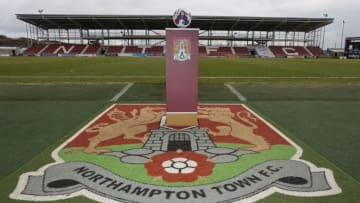 The Matchball is seen prior to during the Sky Bet League Two between Northampton Town and Grimsby Town at Sixfields on February 18, 2023 in Northampton, England. Leicester City arrive for a Saturday friendly (Photo by Pete Norton/Getty Images)