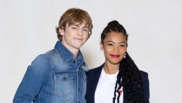 PARIS, FRANCE - JANUARY 19: (EDITORIAL USE ONLY - For Non-Editorial use please seek approval from Fashion House) (L-R) Ross Lynch and Jaz Sinclair attend the AMI - Alexandre Mattiussi Menswear Fall-Winter 2023-2024 show as part of Paris Fashion Week on January 19, 2023 in Paris, France. (Photo by Marc Piasecki/WireImage)