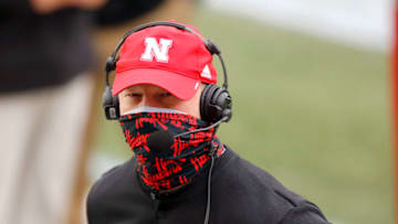 Oct 24, 2020; Columbus, Ohio, USA; Nebraska Cornhuskers head coach Scott Frost before the game between the Ohio State Buckeyes and the Nebraska Cornhuskers at Ohio Stadium. Mandatory Credit: Joseph Maiorana-USA TODAY Sports