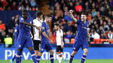 VALENCIA, SPAIN - NOVEMBER 27: Mateo Kovacic of Chelsea celebrates after scoring his team's first goal during the UEFA Champions League group H match between Valencia CF and Chelsea FC at Estadio Mestalla on November 27, 2019 in Valencia, Spain. (Photo by Gonzalo Arroyo Moreno/Getty Images)