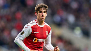 BRAGA, PORTUGAL - FEBRUARY 26: Trincao of SC Braga looks on during the UEFA Europa League round of 32 second leg match between Sporting Club Braga and Rangers FC at Estadio Municipal de Braga on February 26, 2020 in Braga, Portugal. (Photo by Jose Manuel Alvarez/Quality Sport Images/Getty Images)