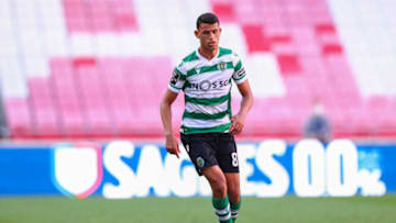 LISBON, PORTUGAL - MAY 15: Matheus Nunes of Sporting CP during the Liga NOS match between SL Benfica and Sporting CP at Estadio da Luz on May 15, 2021 in Lisbon, Portugal. (Photo by Carlos Rodrigues/Getty Images)