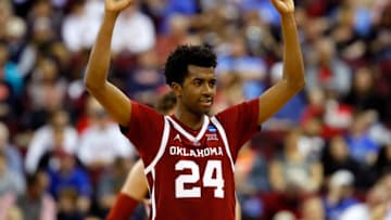 COLUMBIA, SOUTH CAROLINA - MARCH 22: Jamal Bieniemy #24 of the Oklahoma Sooners reacts late in the second half against the Mississippi Rebels during the first round of the 2019 NCAA Men's Basketball Tournament at Colonial Life Arena on March 22, 2019 in Columbia, South Carolina. (Photo by Kevin C. Cox/Getty Images)