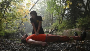 “No Good Deed” – An internal investigation is launched after a difficult rescue went awry and a life was lost, on FIRE COUNTRY, Friday, Jan. 6 (9:00-10:00 PM, ET/PT) on the CBS Television Network and available to stream live and on demand on Paramount+*. Pictured: Stephanie Arcila as Gabriela Perez and Max Thieriot as Bode Donovan. Photo: Sergei Bachlakov/CBS ©2022 CBS Broadcasting, Inc. All Rights Reserved.
