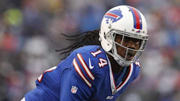 Dec 27, 2015; Orchard Park, NY, USA; Buffalo Bills wide receiver Sammy Watkins (14) during the first half against the Dallas Cowboys at Ralph Wilson Stadium. Mandatory Credit: Timothy T. Ludwig-USA TODAY Sports