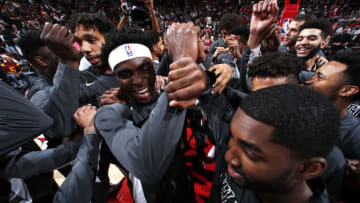 CHICAGO, IL - October 8: New Orleans Pelicans huddle up before a pre-season game against the Chicago Bulls on October 8, 2019 at United Center in Chicago, Illinois. NOTE TO USER: User expressly acknowledges and agrees that, by downloading and or using this photograph, User is consenting to the terms and conditions of the Getty Images License Agreement. Mandatory Copyright Notice: Copyright 2019 NBAE (Photo by Jeff Haynes/NBAE via Getty Images)