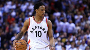 TORONTO, ON - MAY 07: DeMar DeRozan