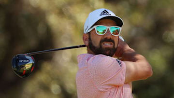 AUSTIN, TEXAS - MARCH 24: Sergio Garcia of Spain plays his shot from the eighth tee during the second day of the World Golf Championships-Dell Technologies Match Play at Austin Country Club on March 24, 2022 in Austin, Texas. (Photo by Kevin C. Cox/Getty Images)