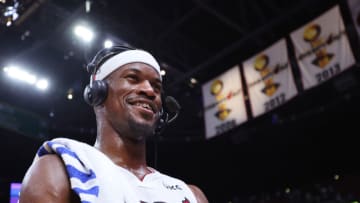 Jimmy Butler #22 of the Miami Heat looks on after Game Two of the Eastern Conference First Round against the Atlanta Hawks(Photo by Michael Reaves/Getty Images)