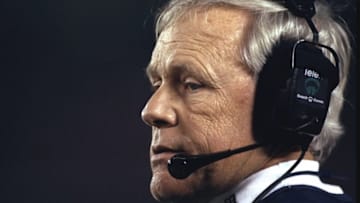 30 Dec 1998: A portrait of head coach Dick Tomey of the Arizona Wildcats as he watches from the sidelines during the Holiday Bowl against the Nebraska Cornhuskers at the Qualcomm Stadium in San Diego, California. Arizona defeated Nebraska 23-20. Mandatory Credit: Todd Warshaw /Allsport