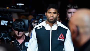 LAS VEGAS, NV - JULY 08: Alistair Overeem of the Netherlands prepares to enter the Octagon before facing Fabricio Werdum of Brazil in their heavyweight bout during the UFC 213 event at T-Mobile Arena on July 8, 2017 in Las Vegas, Nevada. (Photo by Josh Hedges/Zuffa LLC/Zuffa LLC via Getty Images)