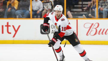NASHVILLE, TN - FEBRUARY 19: Derick Brassard