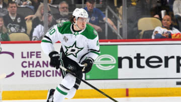 PITTSBURGH, PA - MARCH 11: Remi Elie #40 of the Dallas Stars skates against the Pittsburgh Penguins at PPG Paints Arena on March 11, 2018 in Pittsburgh, Pennsylvania. (Photo by Joe Sargent/NHLI via Getty Images) *** Local Caption ***