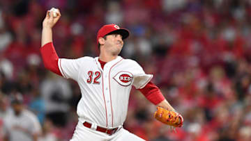 CINCINNATI, OH - AUGUST 18: Matt Harvey #32 of the Cincinnati Reds pitches against the San Francisco Giants at Great American Ball Park on August 18, 2018 in Cincinnati, Ohio. (Photo by Jamie Sabau/Getty Images)