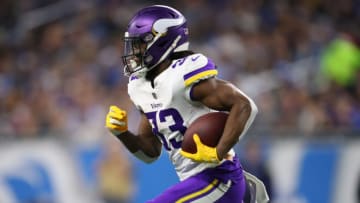 DETROIT, MI - DECEMBER 23: Dalvin Cook #33 of the Minnesota Vikings runs the ball in the first half against the Detroit Lions at Ford Field on December 23, 2018 in Detroit, Michigan. (Photo by Gregory Shamus/Getty Images)