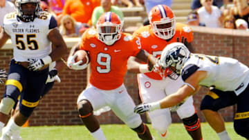 CLEMSON, SC - SEPTEMBER 2: Running back Travis Etienne
