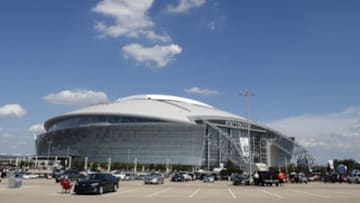 Aug 30, 2014; Arlington, TX, USA; A general view of AT&T Stadium prior to the game with the Oklahoma State Cowboys playing against the Florida State Seminoles at AT&T Stadium. Mandatory Credit: Matthew Emmons-USA TODAY Sports