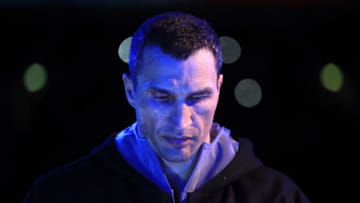 LONDON, ENGLAND - APRIL 29: Wladimir Klitschko makes his way to the ring prior to his fight against Anthony Joshua for the IBF, WBA and IBO Heavyweight World Title bout at Wembley Stadium on April 29, 2017 in London, England. (Photo by Richard Heathcote/Getty Images)